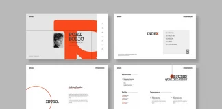 Minimalist Portfolio Presentation Template by ContestDesign for Adobe Illustrator.