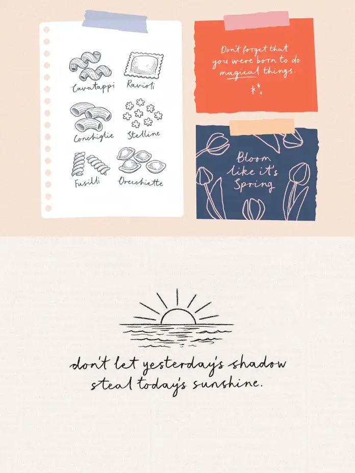 The Sunday Sketches Font by Sam Parrett of Set Sail Studios is a Handwritten Typeface