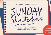 Sunday Sketches Font by Sam Parrett of Set Sail Studios The Sunday Sketches Font by Sam Parrett of Set Sail Studios is a Handwritten Typeface