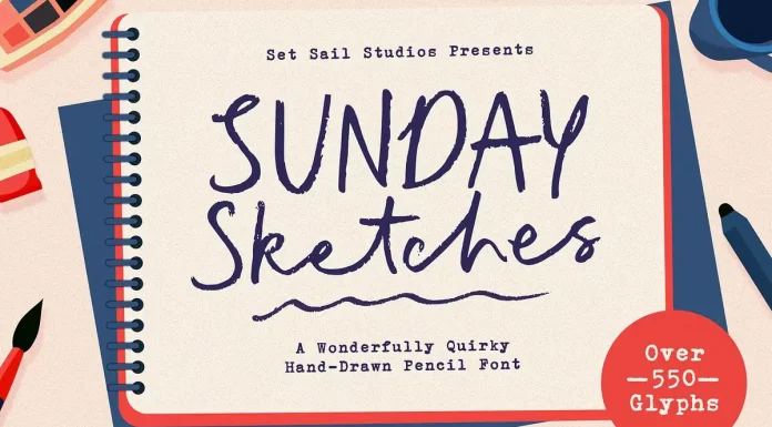 Sunday Sketches Font by Sam Parrett of Set Sail Studios The Sunday Sketches Font by Sam Parrett of Set Sail Studios is a Handwritten Typeface