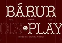Bárur Typeface by Sarah Schroeder of Mindt Studio.