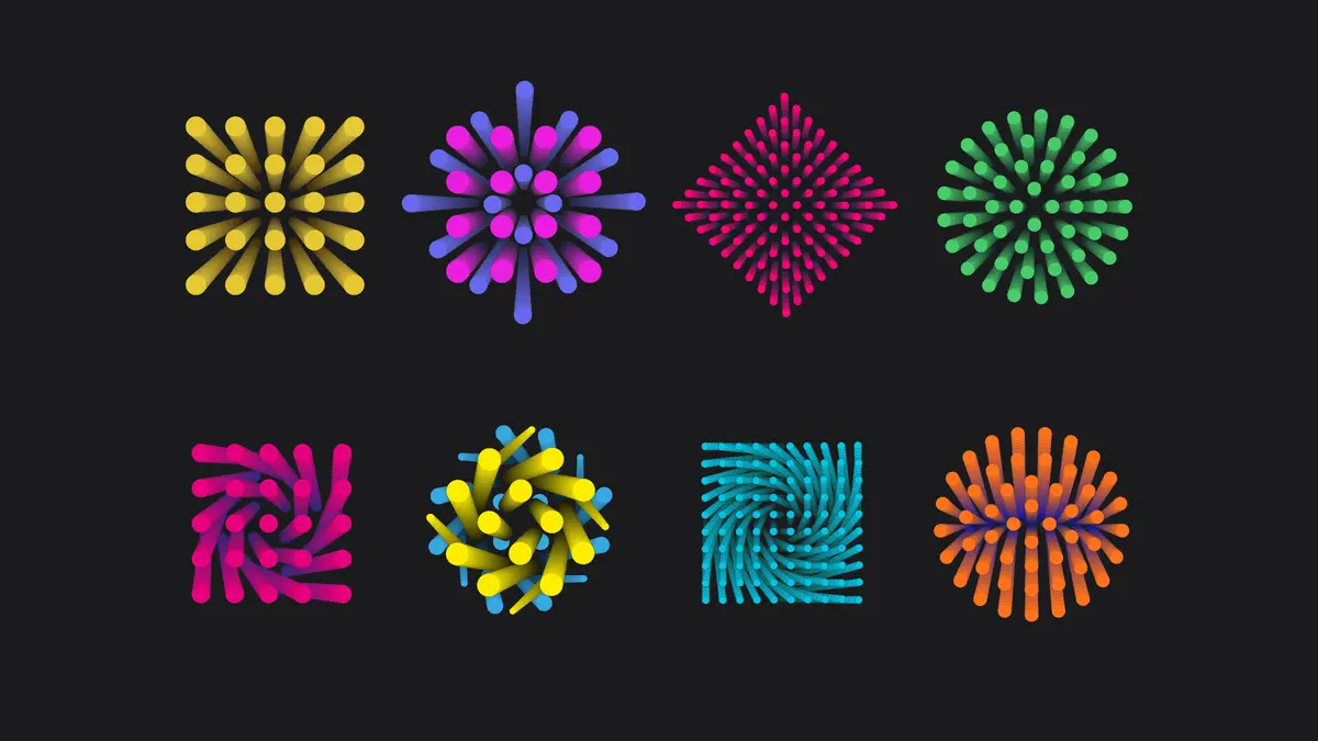 Set of Abstract Geometric Vector Shapes of Bold Colors and Gradients by Oleg R. Set of Abstract Geometric Vector Shapes of Bold Colors and Gradients by Oleg R.